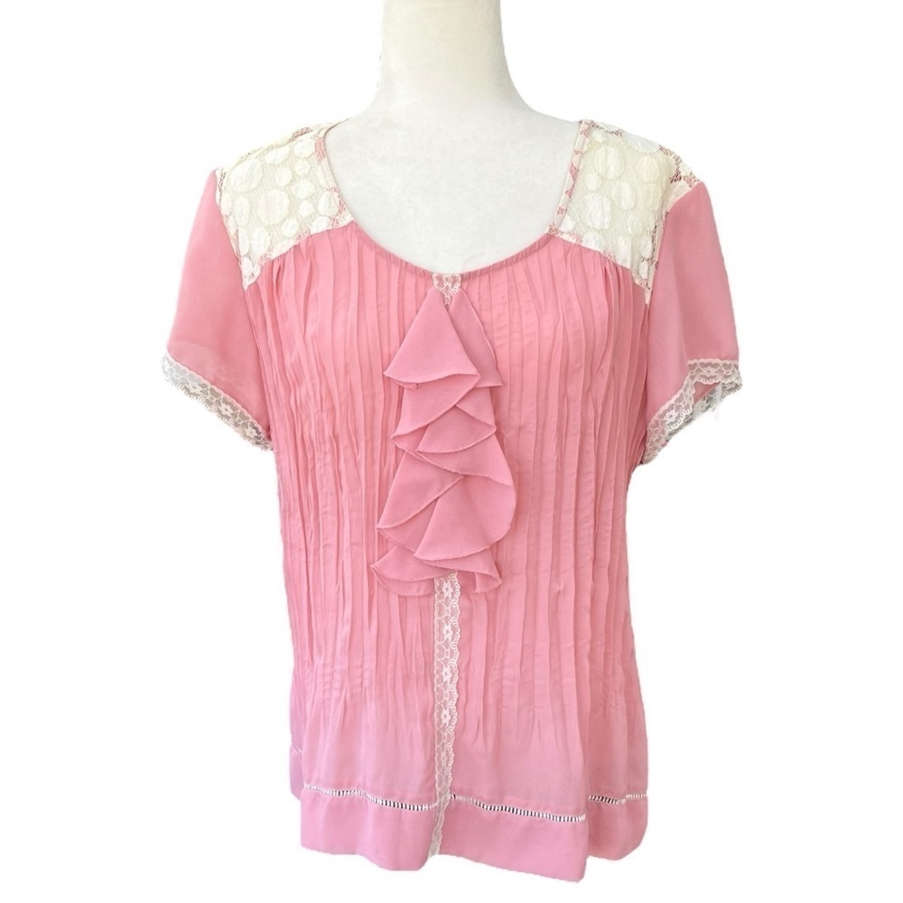 Vintage Elementz Blouse XL Pink - Picture 3 of 5